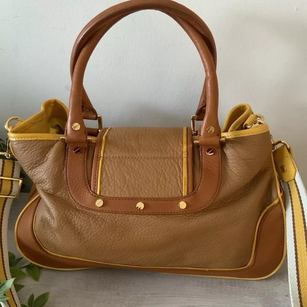 TORY BURCH LRG AMANDA TRI-COLOR TOTE SHOULDER BAG - Picture 6 of 16